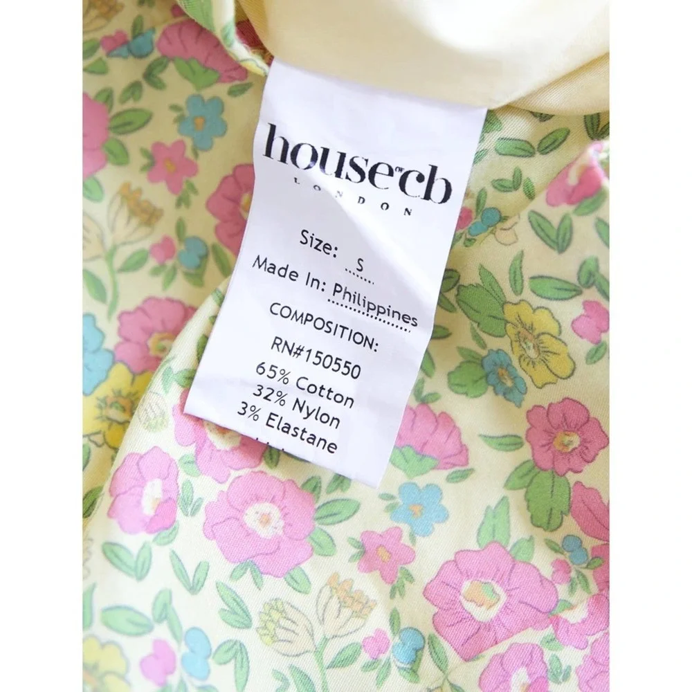 House of CB Pastel Floral Puff-Sleeve Mini Dress - Picture 5 of 7